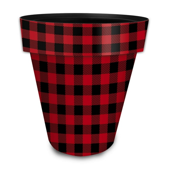 Briarwood Lane Red and Black Buffalo Check Large Planter