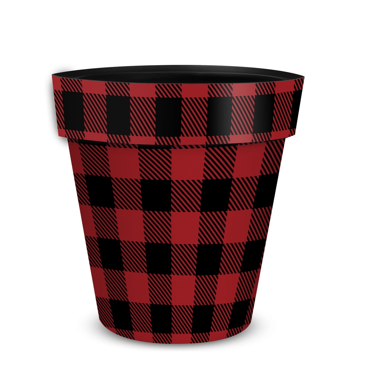 Briarwood Lane Red and Black Buffalo Check Medium Planter