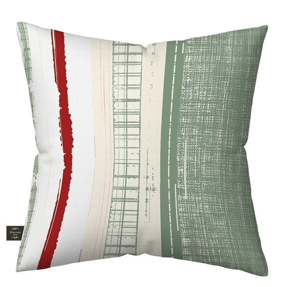 Briarwood Lane Everday Indoor/Outdoor Pillow 17x17 Red and Green Stripes For Everday Pillow