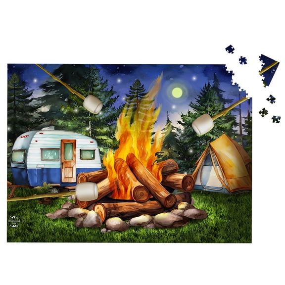 Briarwood Lane Summer Jigsaw Puzzle 1000 Pieces Adult Finished Size 29.5x19.68 Roasting Marshmallows Puzzle For Game Night