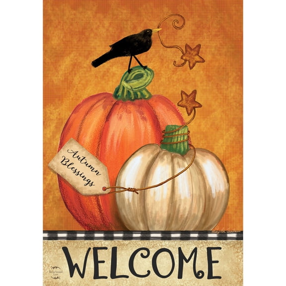 Briarwood Lane Garden Flag 12x18 For Outdoor Rustic Pumpkins Fall For Fall Garden Flag Flags For Outside