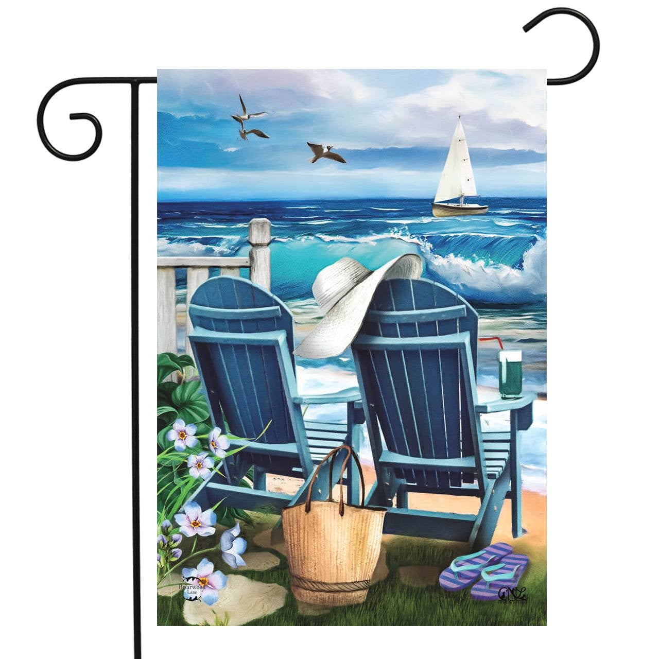 Seaside Escape Nautical Summer Garden Flag 12.5" x 18"