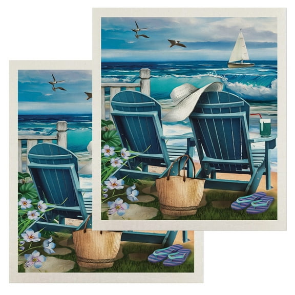 Briarwood Lane Seaside Escape Summer Swedish Dishcloth (2-pack)