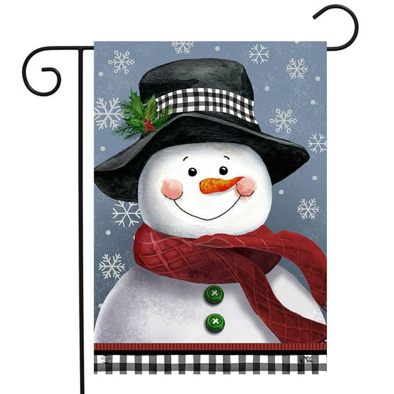 Briarwood Lane Smiling Snowman Garden Flag
