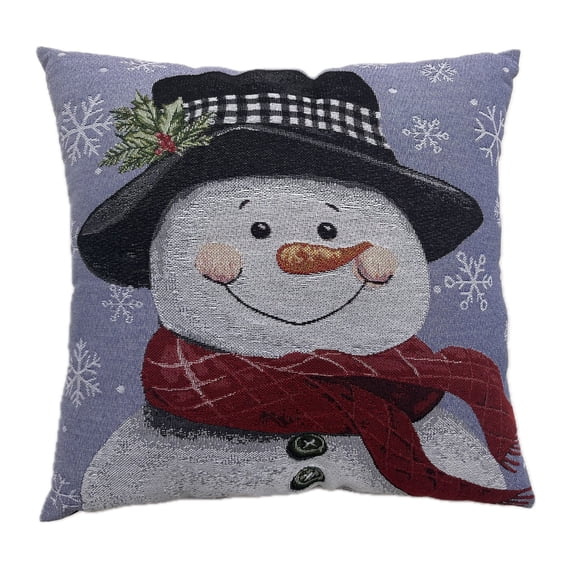 Briarwood Lane Winter Indoor Pillow 18x18 Smiling Snowman For Winter Pillow