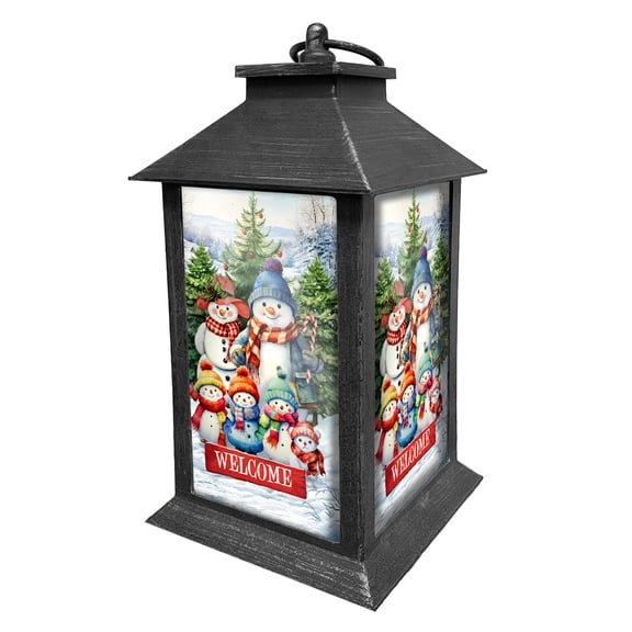 Briarwood Lane Winter LED Candle Lantern 13.5 x 5.5 x 5.5 Snow Family