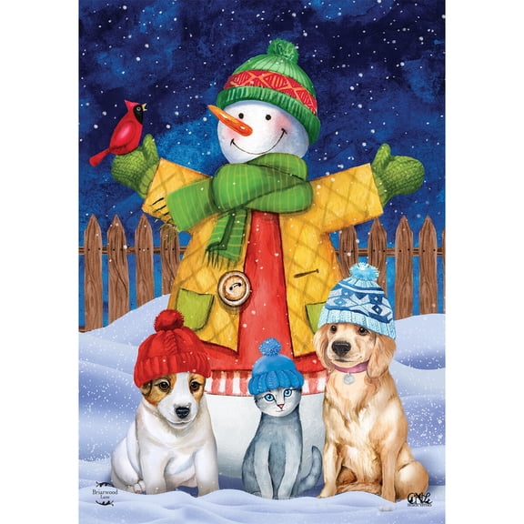 Briarwood Lane Winter Garden Flag 12x18 For Outdoor Snowman and Friends For Winter Garden Flag Flags For Outside