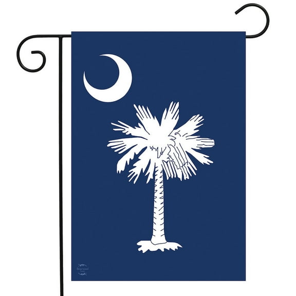 Briarwood Lane South Carolina Palm Tree Garden Flag