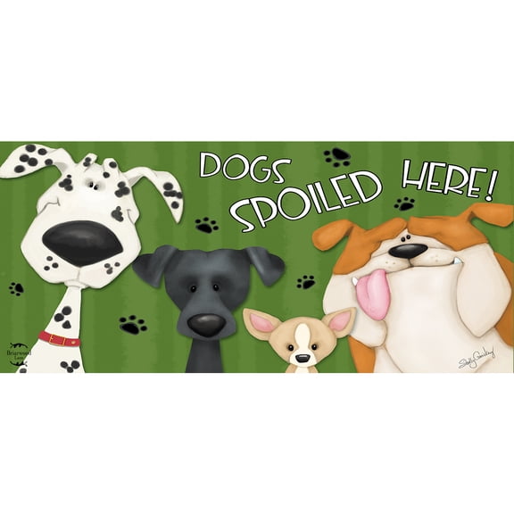 Briarwood Lane Spoiled Dogs Mini Mat 22x10 Indoor Outdoor Doormat