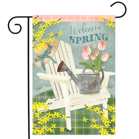 Briarwood Lane Spring Garden Flag 12x18 For Outdoor Spring Adirondack Chair For Spring Garden Flag Flags For Outside