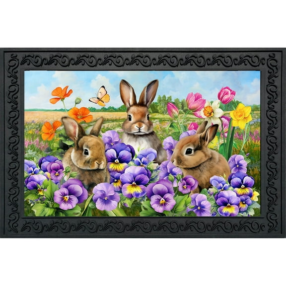 Briarwood Lane Spring Bunny Trio Doormat