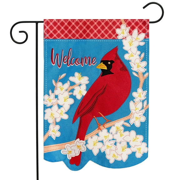 Briarwood Lane Spring Cardinal Welcome Burlap Garden Flag