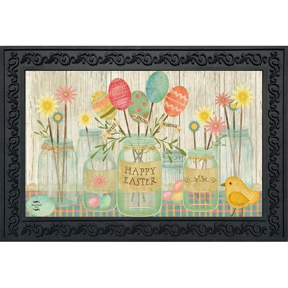 Briarwood Lane Spring Egg Bouquet Easter Doormat