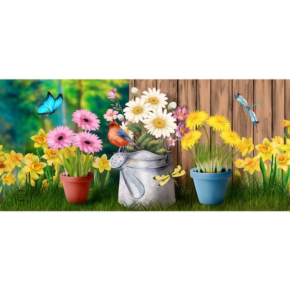 Briarwood Lane Spring Spring Jubilee Floral Mini Mat 22x10 Indoor Outdoor For Spring Doormat