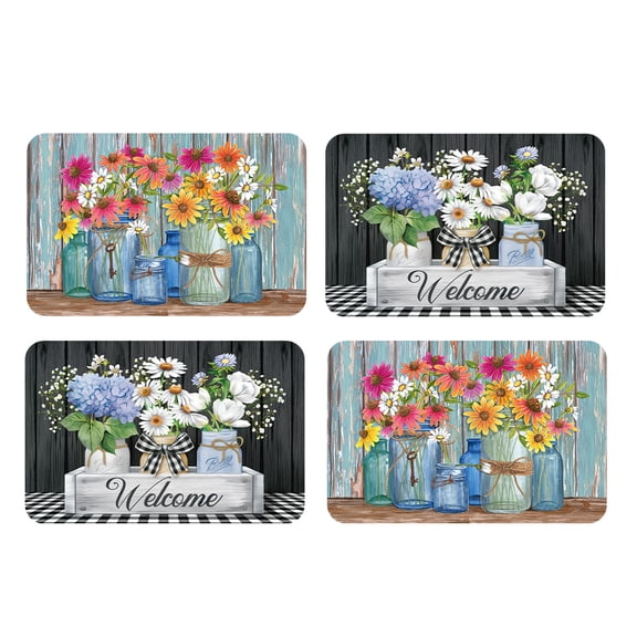 Briarwood Lane Spring Double Sided Placemat (4-pack) 17x11.25 Spring Mason Jars For Spring Placemat