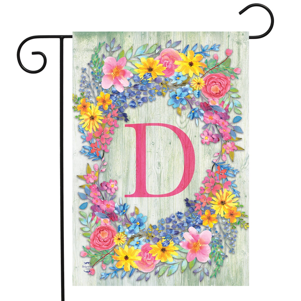 Briarwood Lane Spring Monogram Letter D Garden Flag