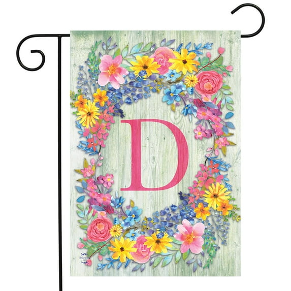 Briarwood Lane Spring Monogram Letter D Garden Flag