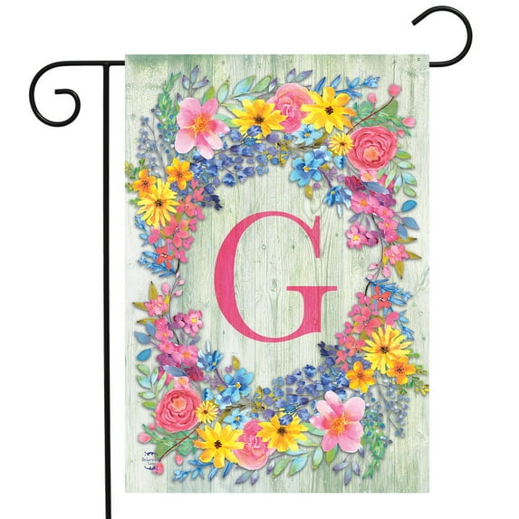 Briarwood Lane Spring Monogram Letter G Garden Flag