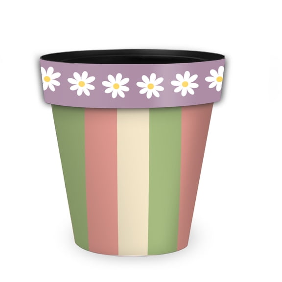Briarwood Lane Spring Stripes Medium Planter