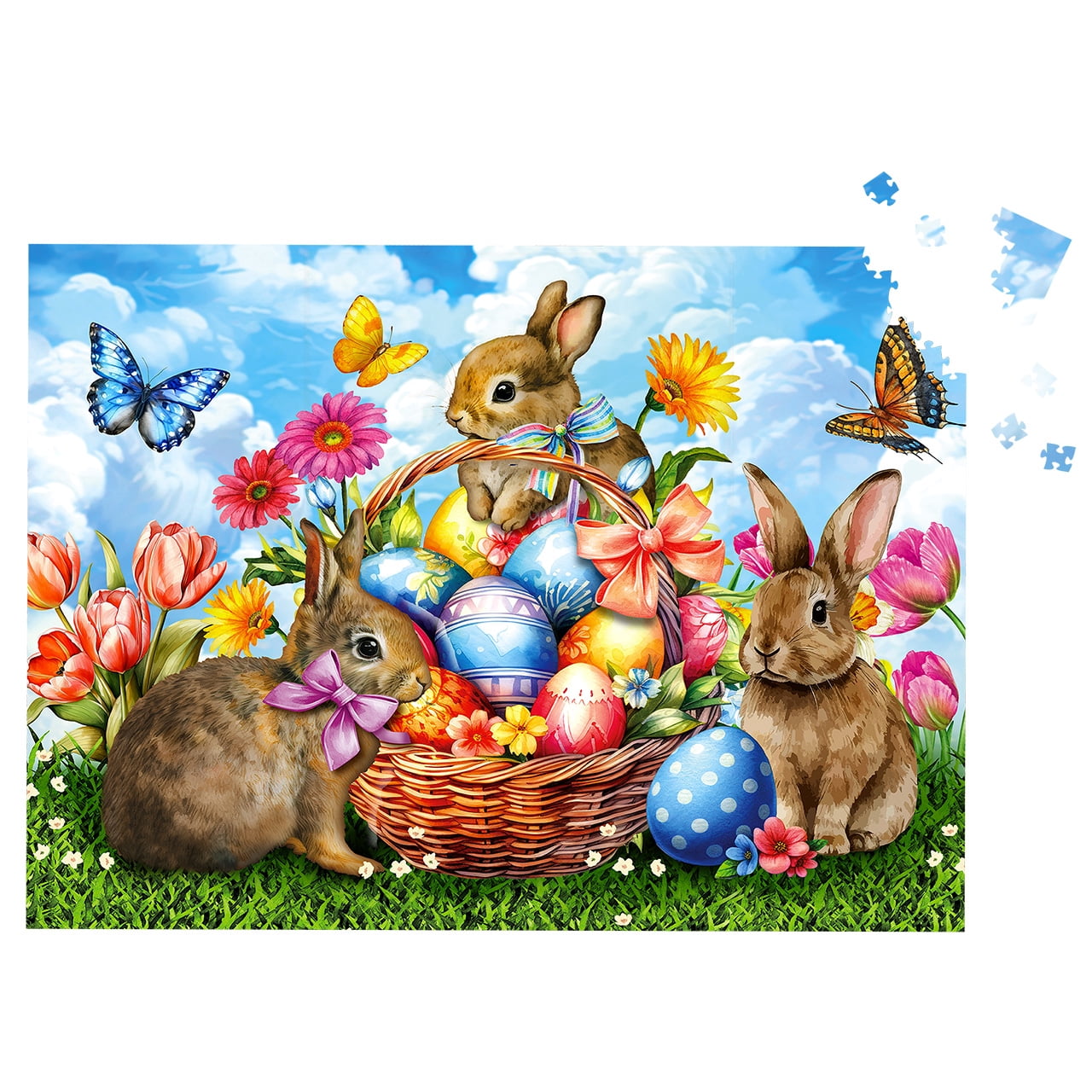 Briarwood Lane Spring Easter Jigsaw Puzzle 1000 Pieces Adult Finished Size 29.5x19.68 Springtime Bunnies For Game Night
