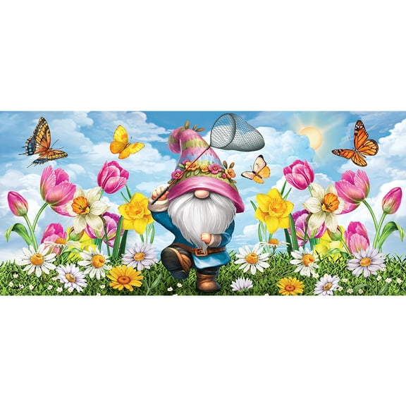 Briarwood Lane Spring Springtime Gnome Mini Mat 22x10 Indoor Outdoor For Spring Doormat