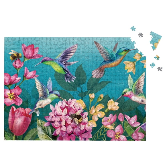 Briarwood Lane Spring Jigsaw Puzzle 1000 Pieces Adult Finished Size 29.5x19.68 Springtime Hummingbirds Puzzle For Game Night