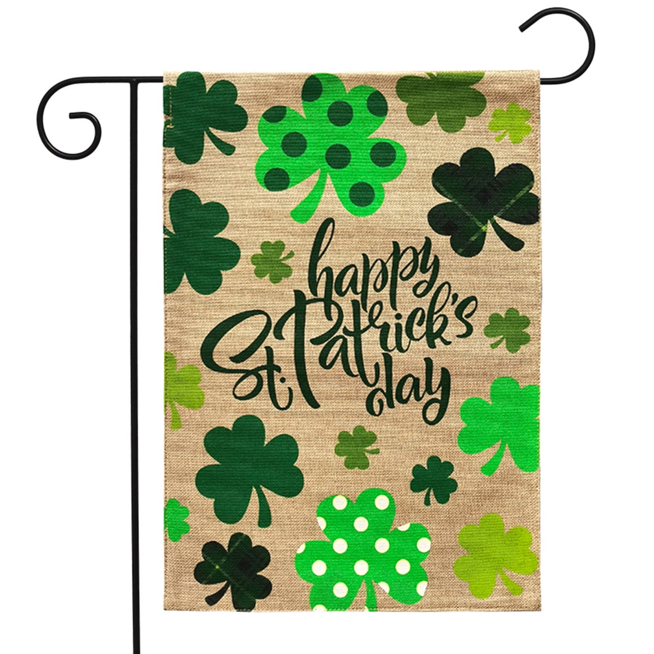 Briarwood Lane St. Patrick's Day Shamrocks Burlap Garden Flag