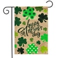 thumbnail image 1 of Briarwood Lane St. Patrick's Day Shamrocks Burlap Garden Flag, 1 of 4