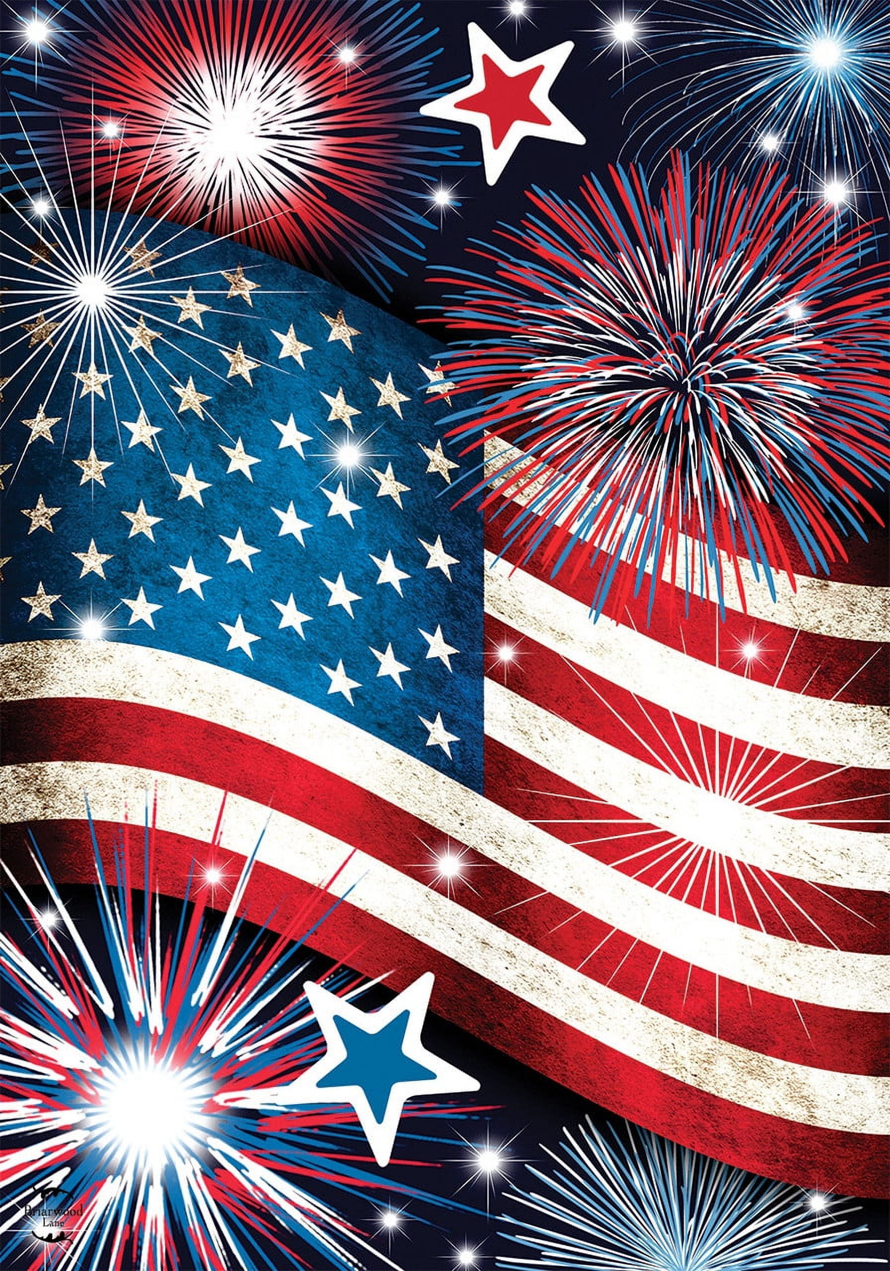 Patriotic Stars and Stripes Polyester Outdoor House Flag