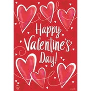 Briarwood Lane Garden Flag 12x18 For Outdoor String of Hearts Valentine's Day For Valentine's Love Garden Flag Flags For Outside