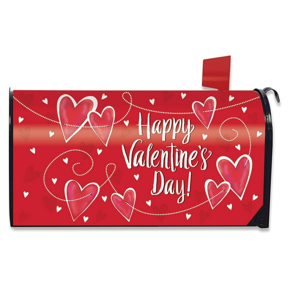 Briarwood Lane String of Hearts Valentine's Day Mailbox Cover