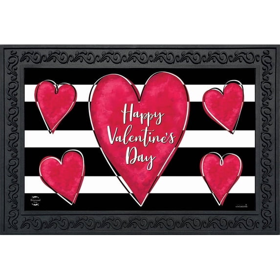 Briarwood Lane Striped Heart Doormat