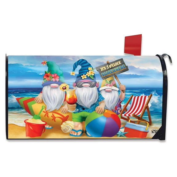 Briarwood Lane Summer Gnomes Nautical Large Oversized Mailbox Cover