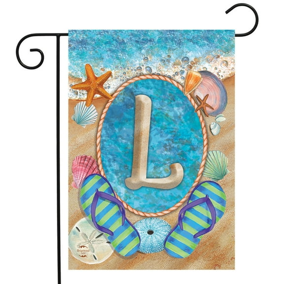 Briarwood Lane Summer Monogram Letter L Garden Flag