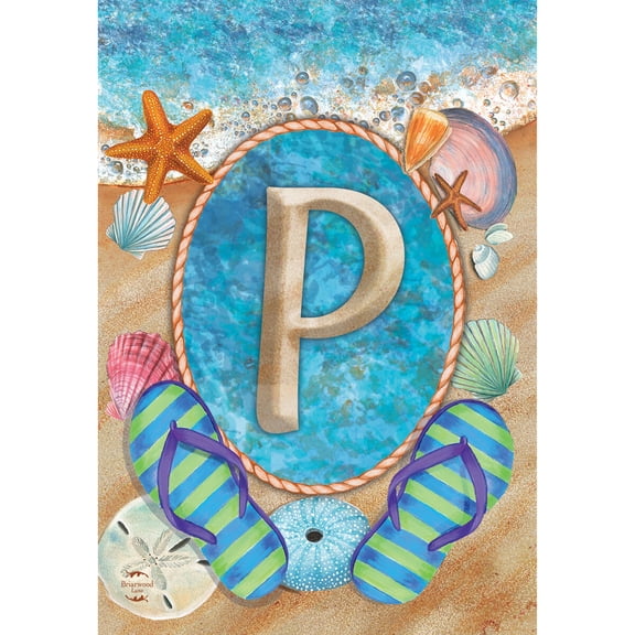 Briarwood Lane Summer Garden Flag 12x18 For Outdoor Summer Monogram Letter P For Summer Garden Flag Flags For Outside