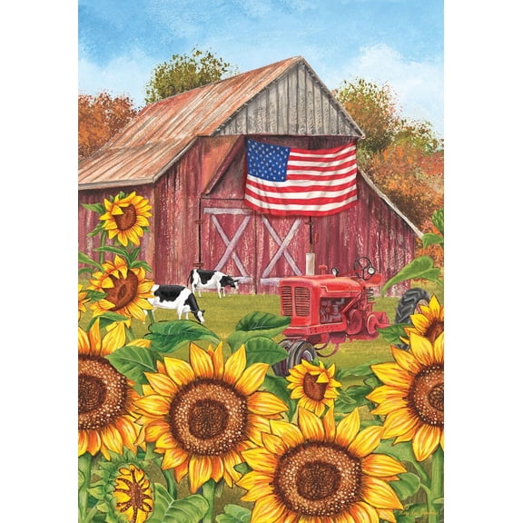 Briarwood Lane Garden Flag 12x18 For Outdoor Sunflower Barn Fall For Fall Garden Flag Flags For Outside