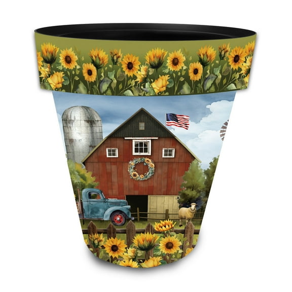 Briarwood Lane Sunflower Barn Large Planter