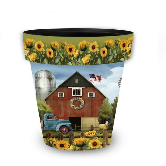 Briarwood Lane Sunflower Barn Medium Planter