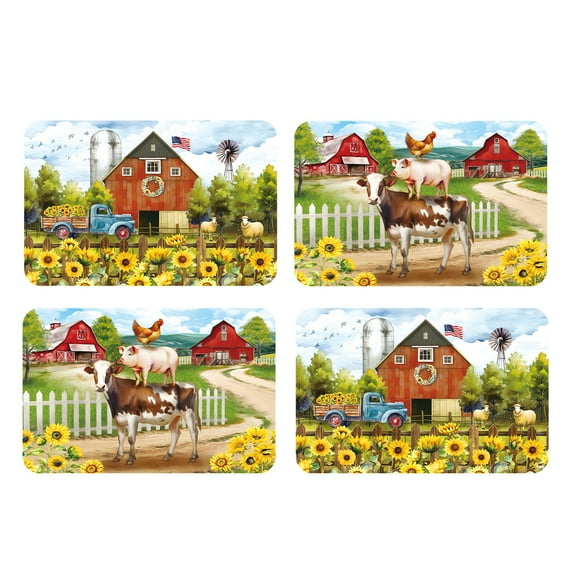 Briarwood Lane Sunflower Barn Placemat (4-pack)