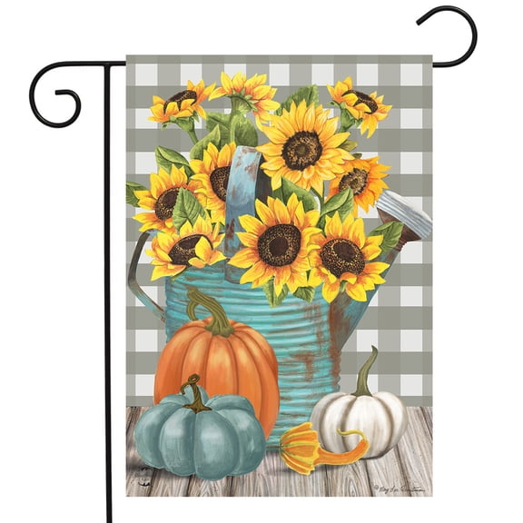 Briarwood Lane Sunflower Watering Can Fall Garden Flag