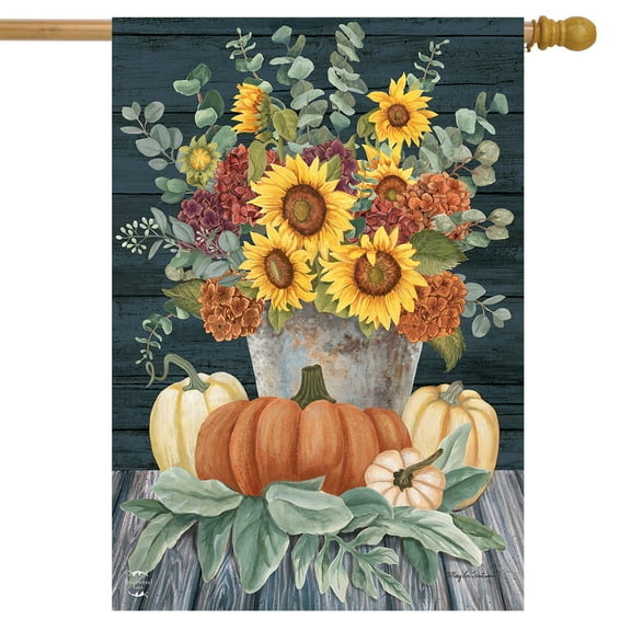 Briarwood Lane Sunflowers And Hydrangeas Fall House Flag