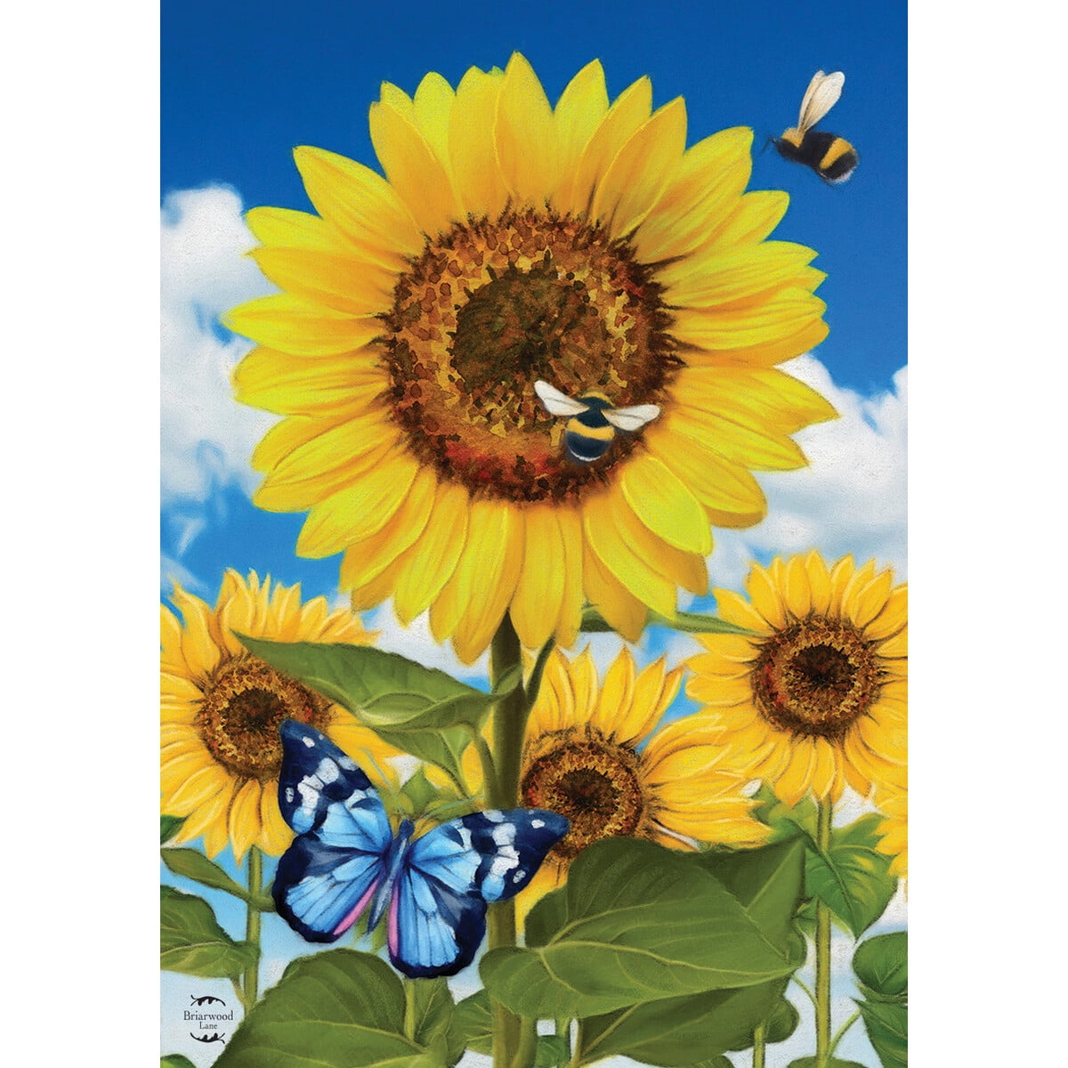 Briarwood Lane Sunrise Rooster Garden Flag