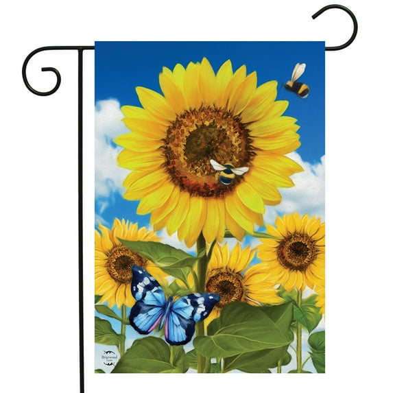 Briarwood Lane Sunflowers and Bees Summer Garden Flag