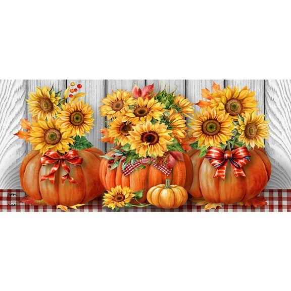 Briarwood Lane Sunflowers in Pumpkins Mini Mat