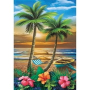 Briarwood Lane Summer House Flag 40x28 For Outdoor Sunset in Paradise For Summer House Flag