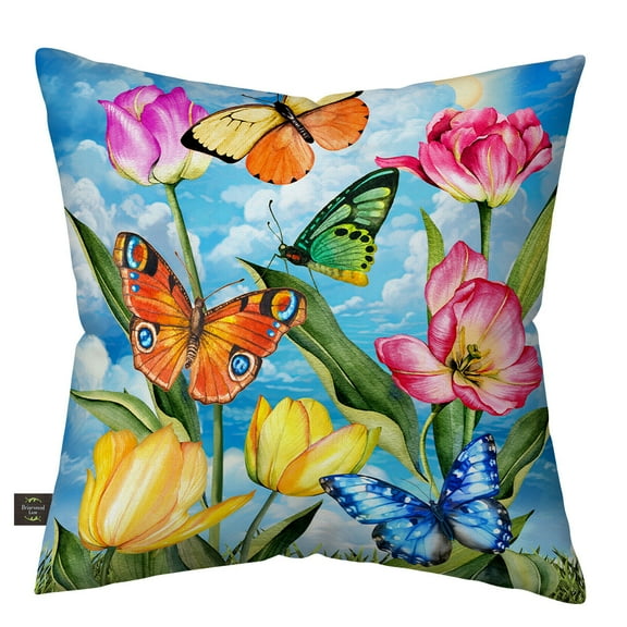 Briarwood Lane Sunshine Butterflies Indoor/Outdoor Pillow