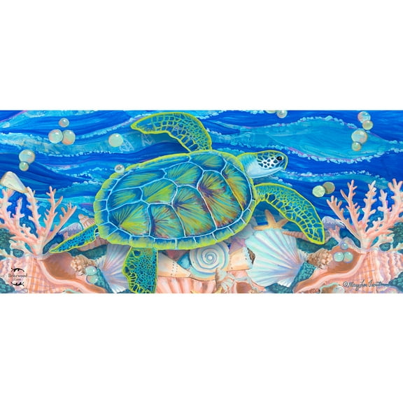 Briarwood Lane Swimming Sea Turtle Mini Mat