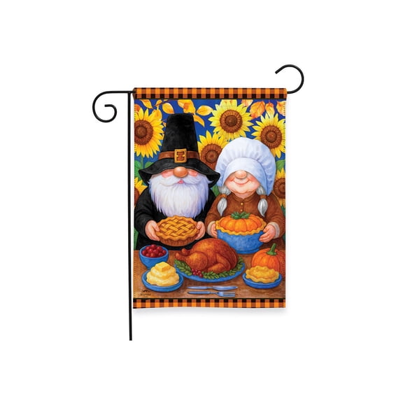 Briarwood Lane Fall Thanksgiving Garden Flag 12x18 For Outdoor Thankful Gnomes For Thanksgiving Garden Flag Flags For Outside
