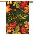 thumbnail image 1 of Briarwood Lane Thankful Leaves Autumn House Flag, 1 of 4