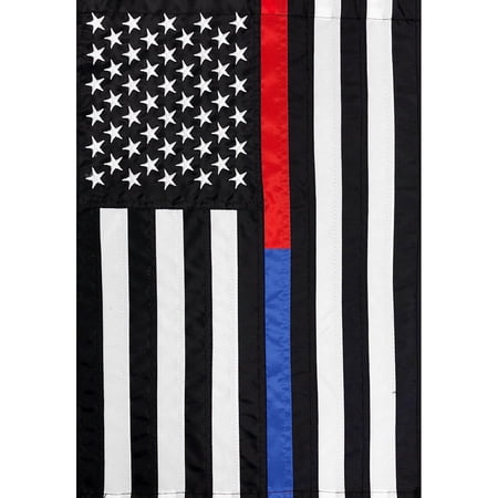Briarwood Lane Everyday Garden Flag 12x18 For Outdoor Thin Blue & Red Line Embroidered Garden Flag Flags For Outside